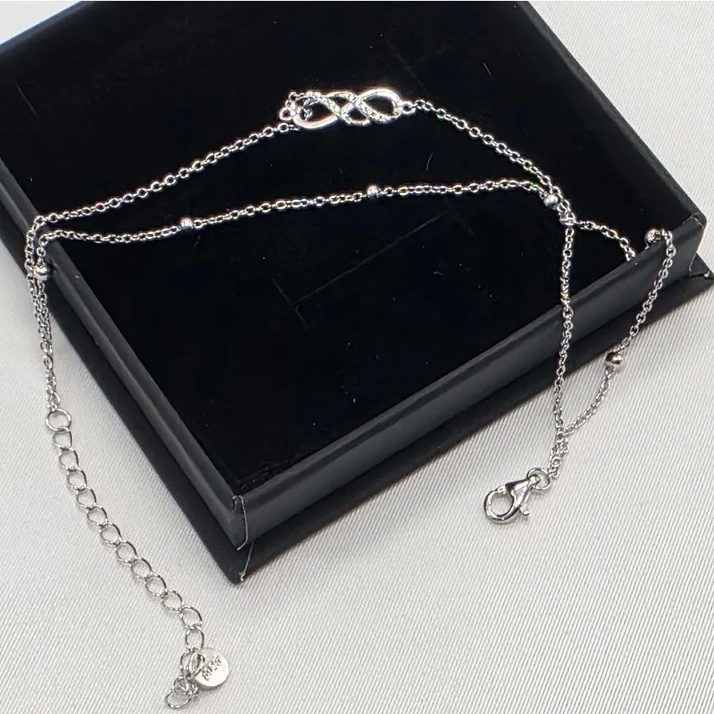 🩵⏭️NIB Sterling Silver Infinity Double Layer Bracelet - Picture 9 of 16